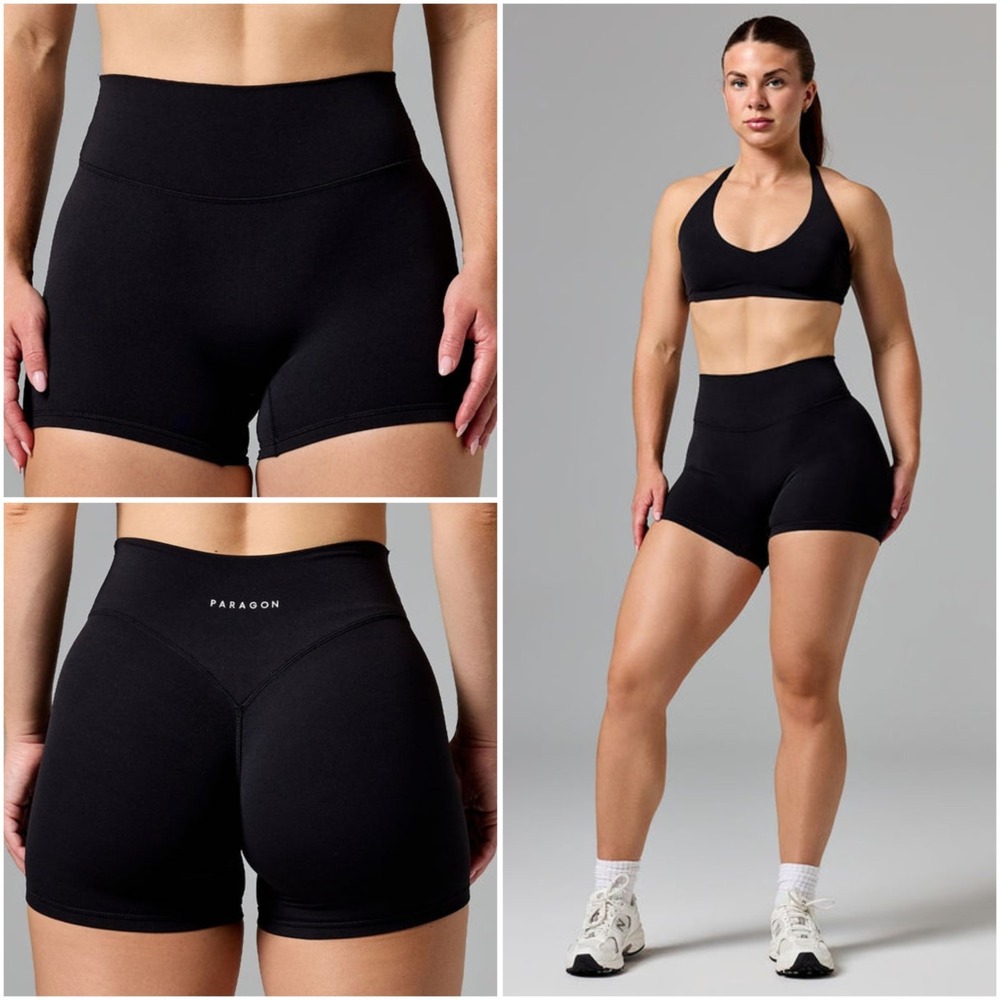 NWT Paragon Recstretch Original Sculptseam Plus Mid-Rise Shorts 4" Inseam - MED